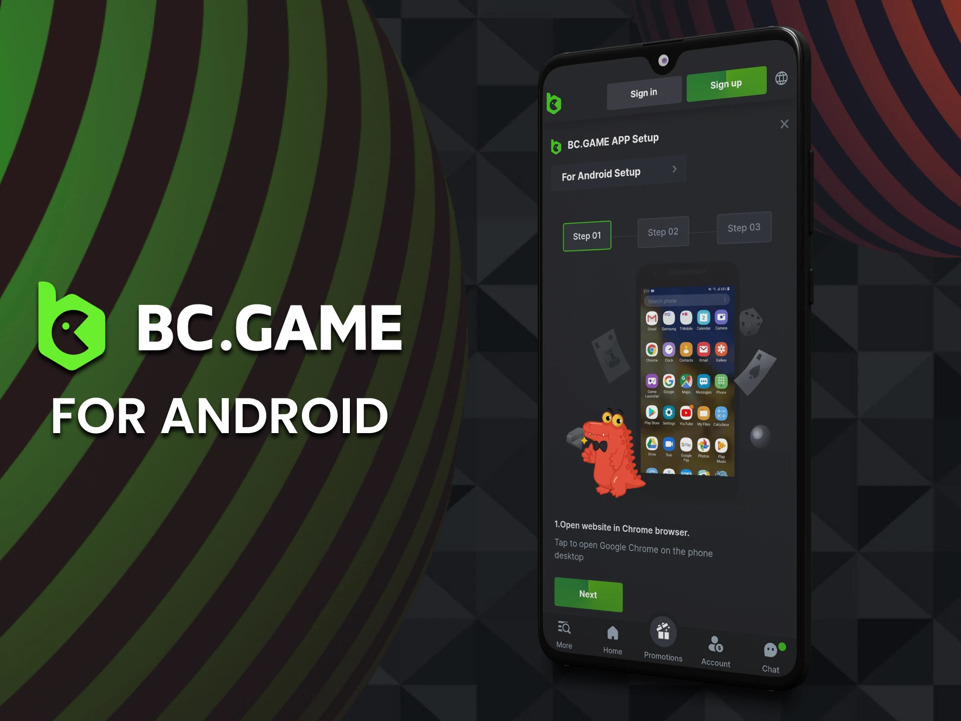 Download the BC Game app for Android.