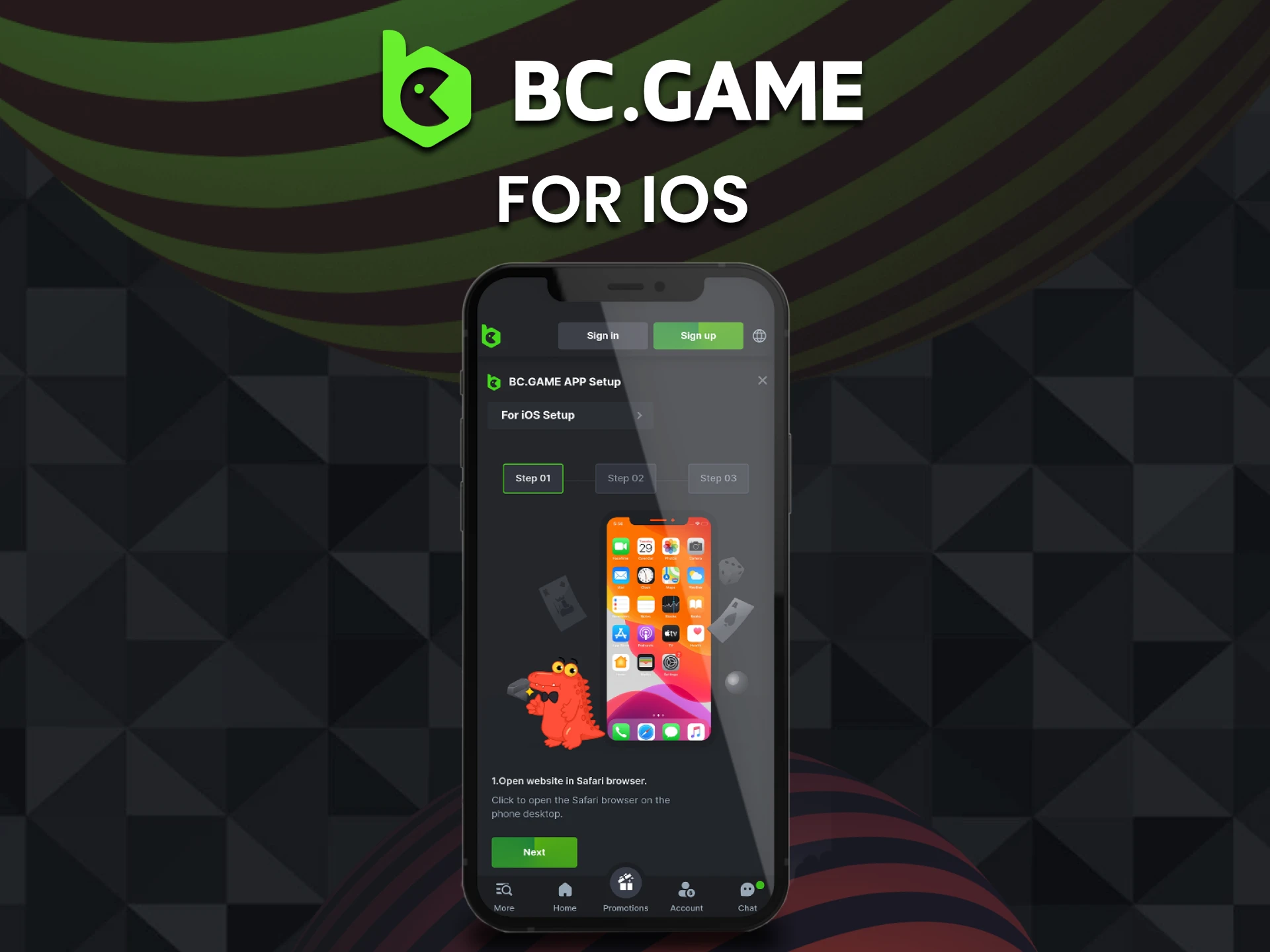 Download the BC Game app for iOS.