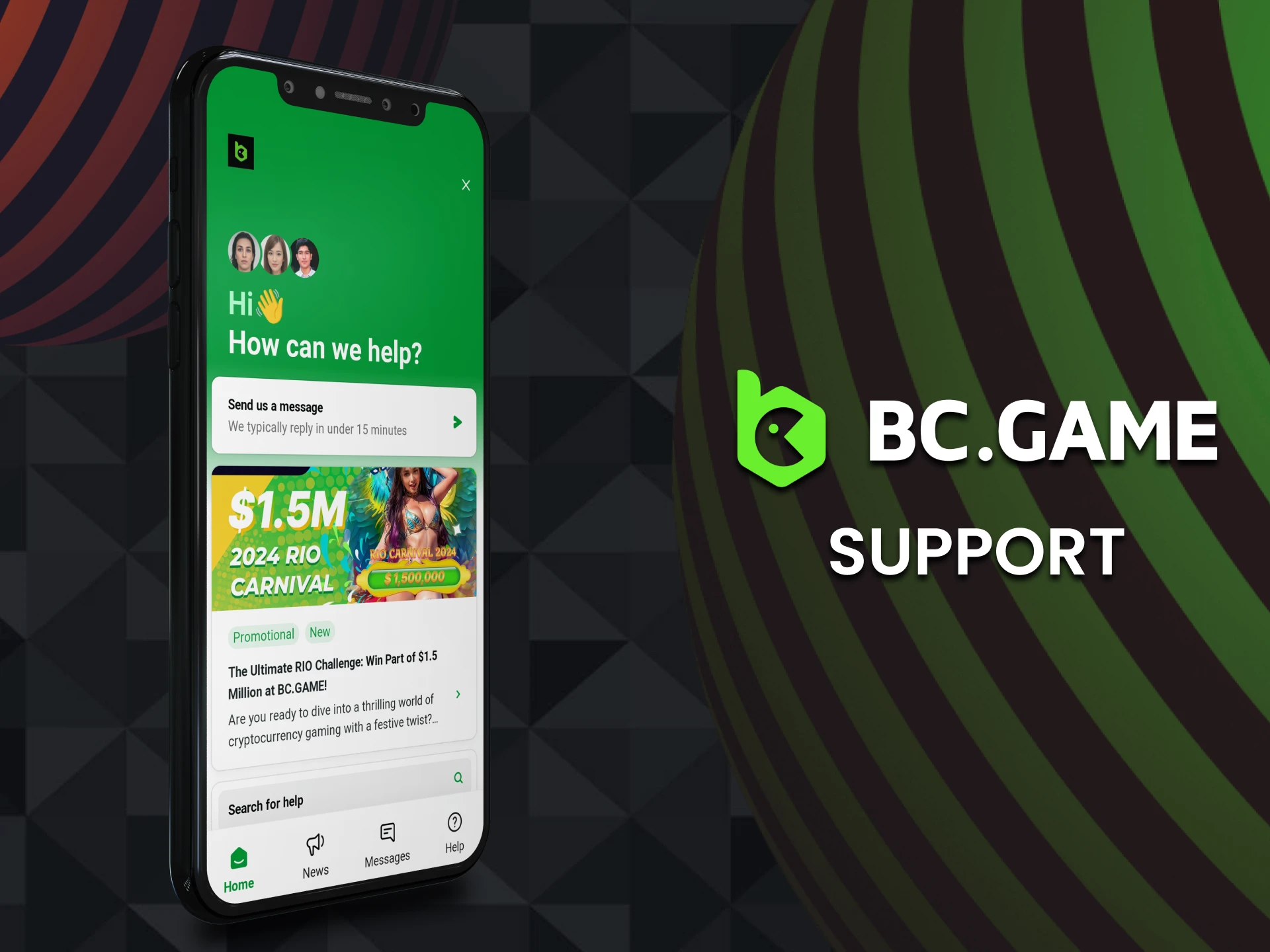 You can contact the support team in the BC Game application.
