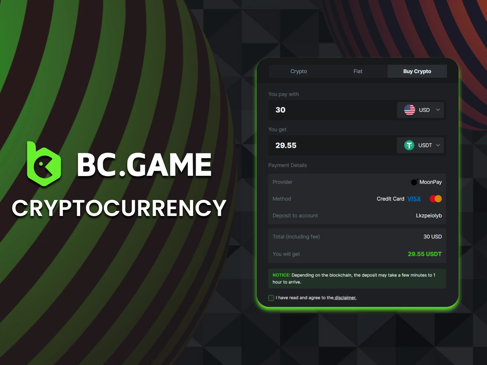 You can use BC Game's cryptocurrency BCD for betting.