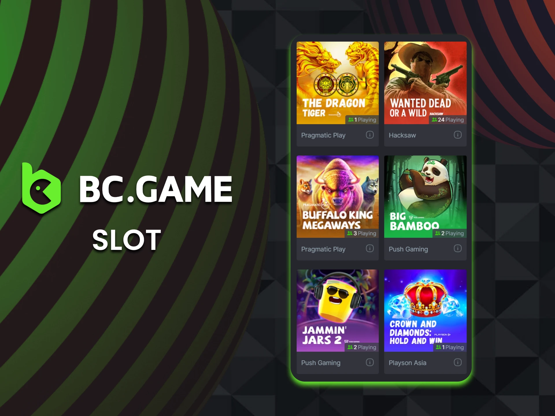 Play Slots at BC Game casino from famous providers.
