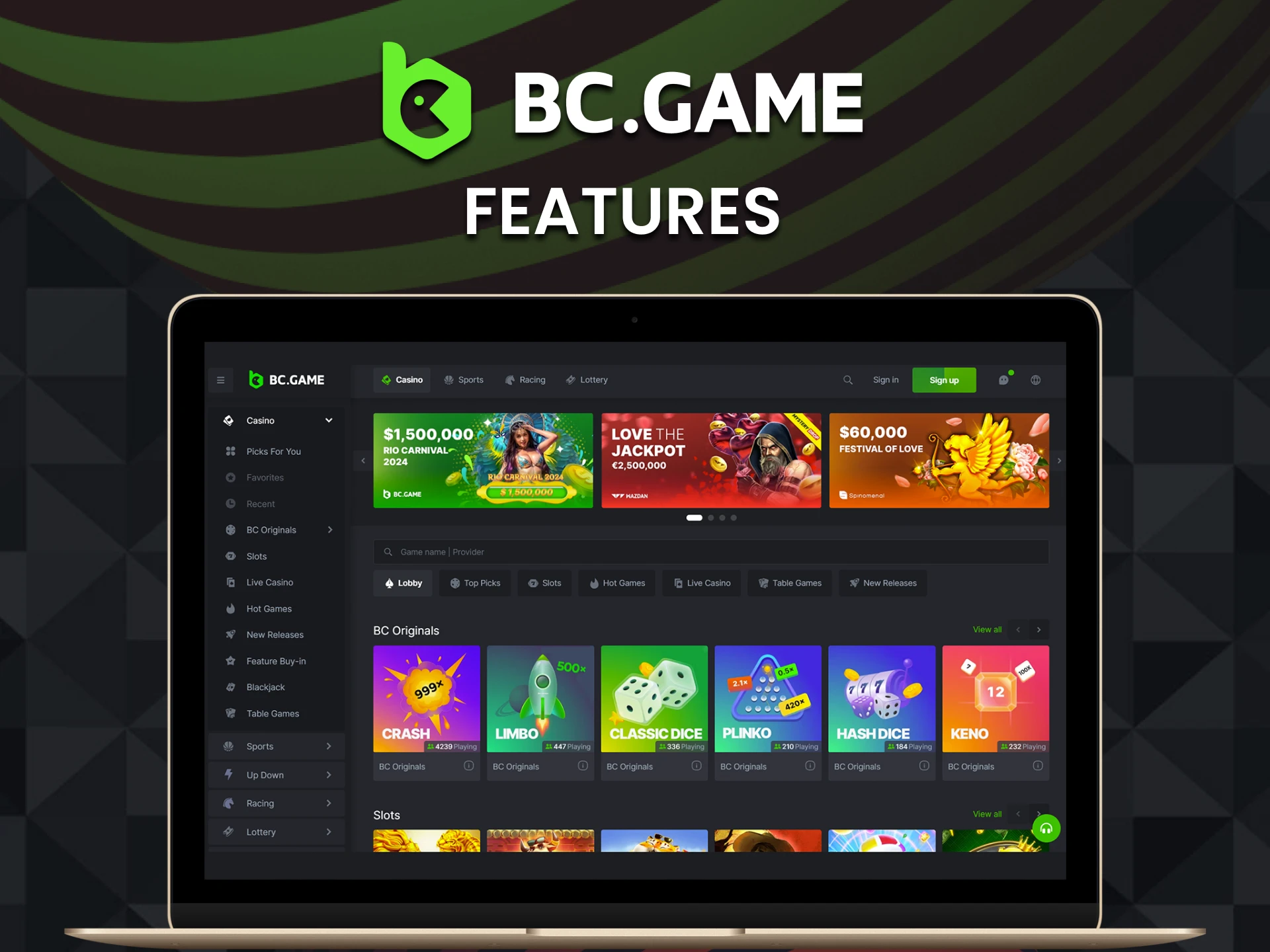 BC Game online casino has many benefits for Bangladeshi players.