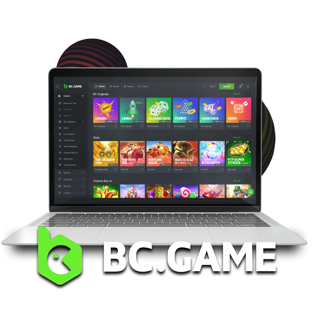 Play popular BC Game casino games on the website or app.