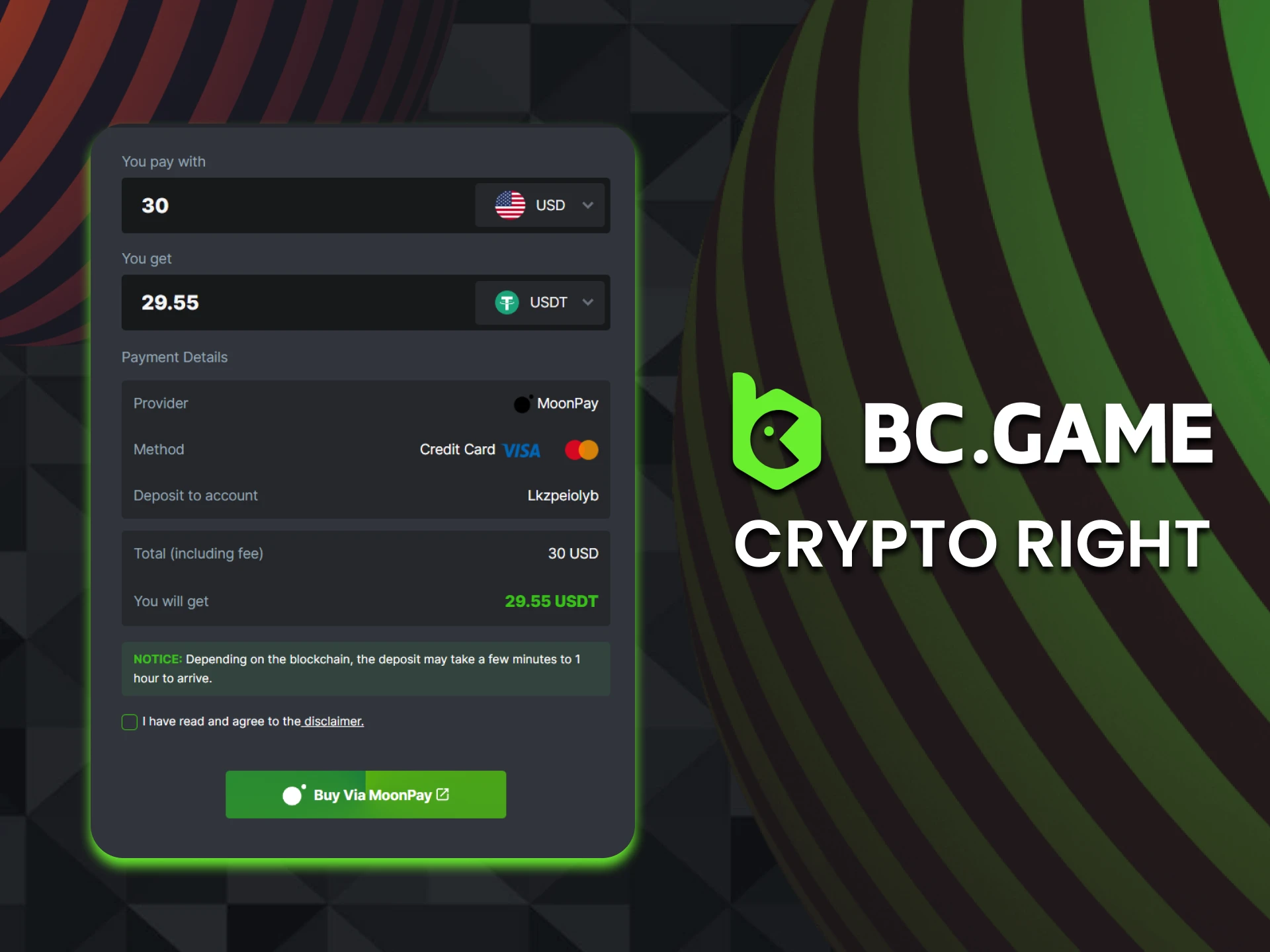 Bangladeshi players can use cryptocurrencies for BC Game deposits.