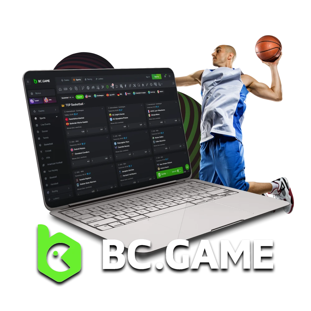 For sports betting from BC Game, choose basketball.
