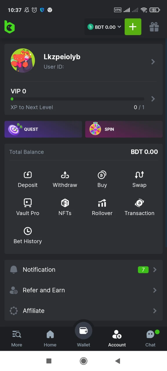 Go to the BC Game withdrawal section.