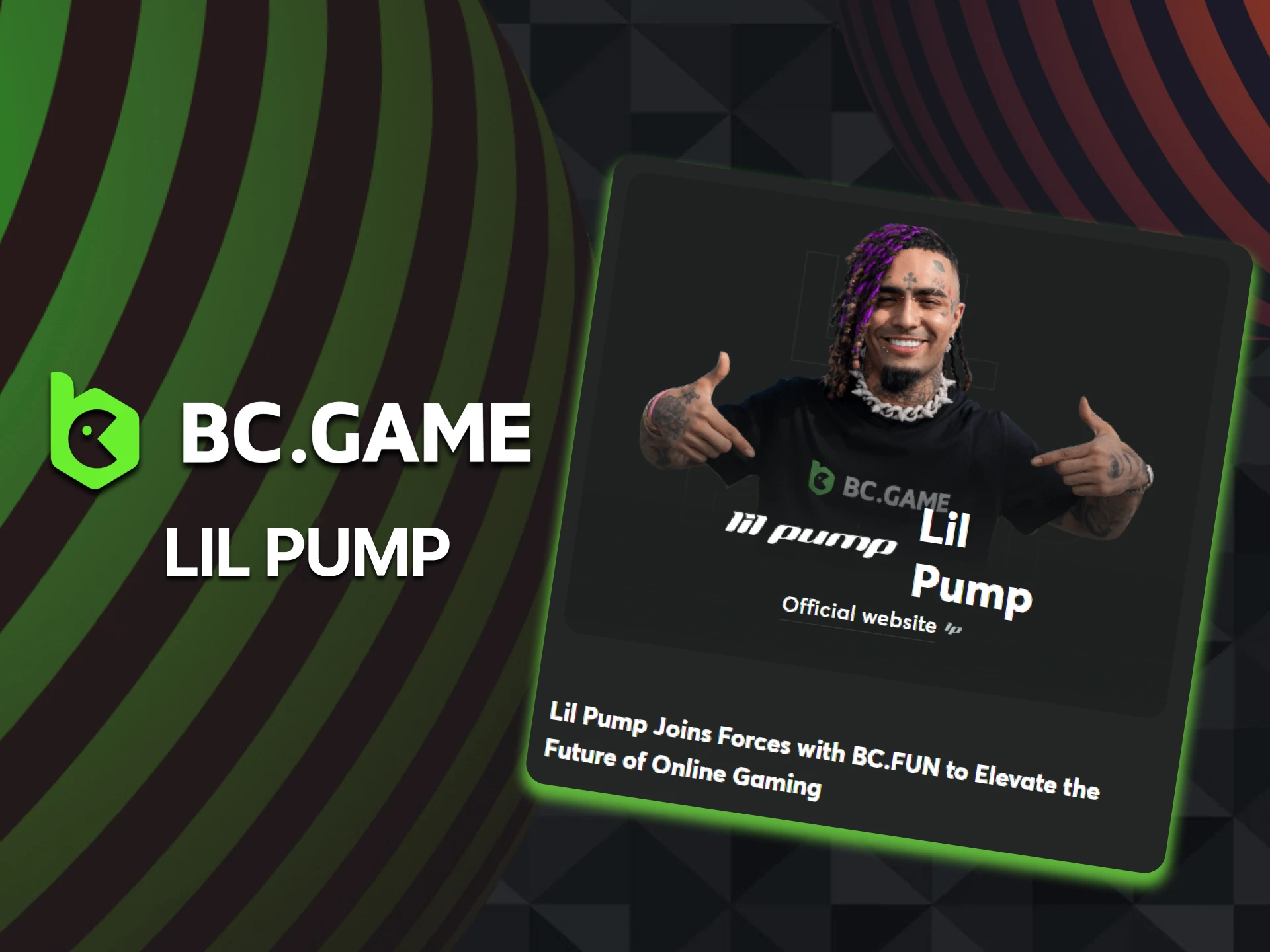 BC Game and Lil Pump have partnered to promote online gaming.