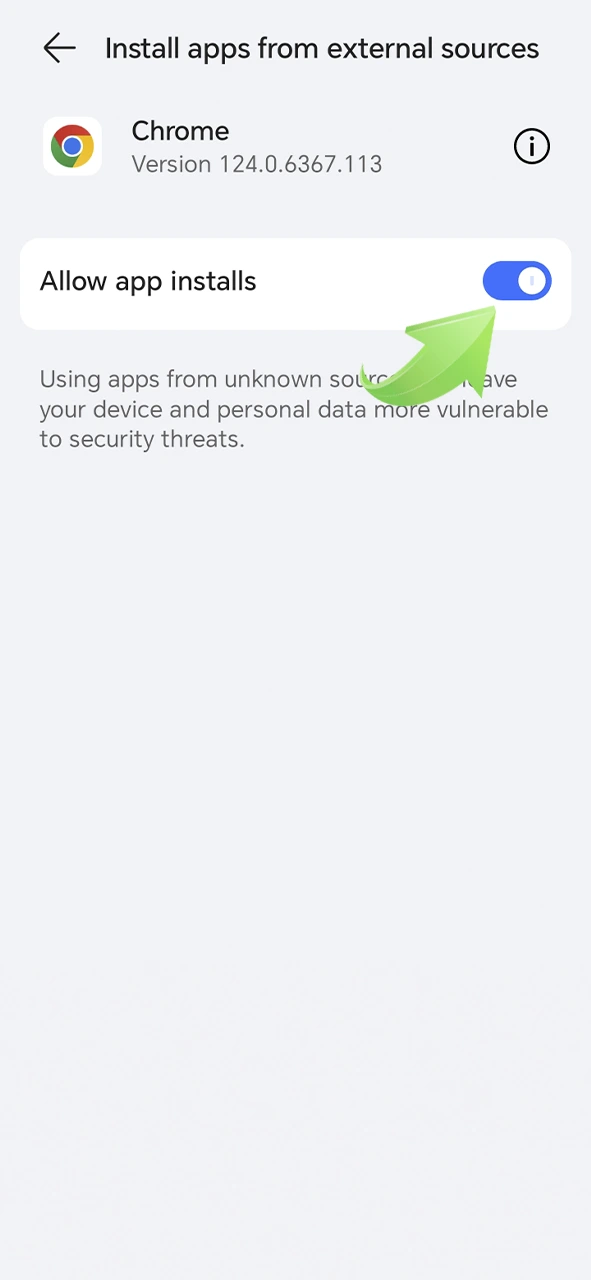 আপনার ডিভাইসে BC Game অ্যাপটি ইনস্টল করার অনুমতি দিন।