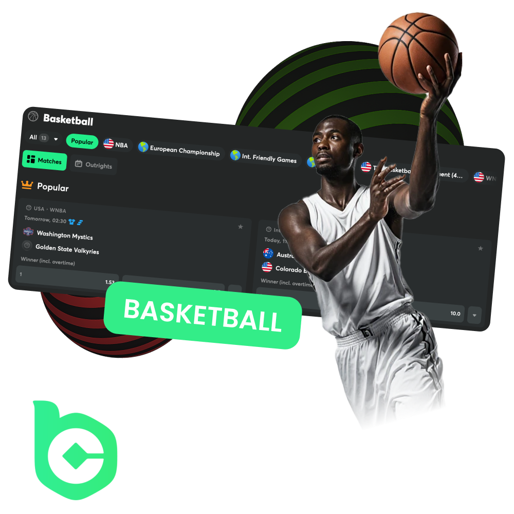For sports betting from BC Game, choose basketball.