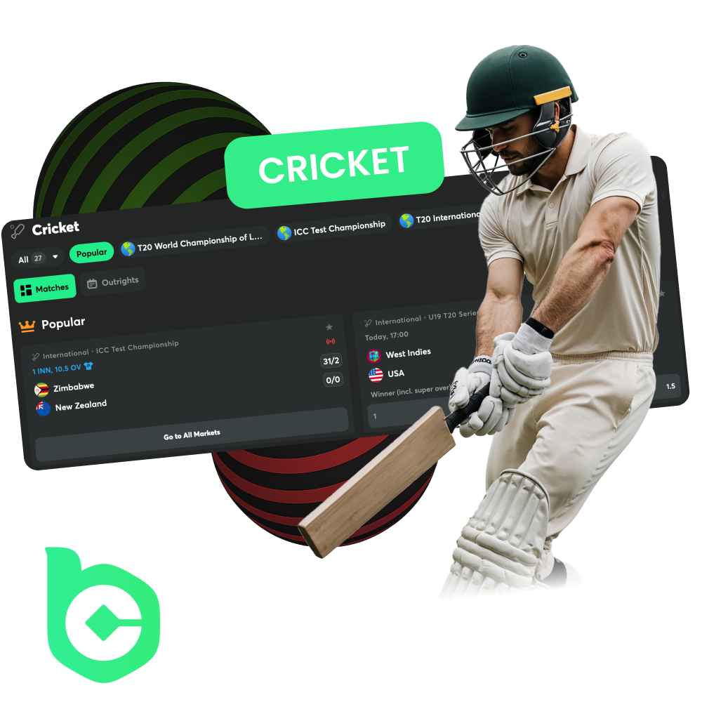 Bet on cricket at BC Game and get a 1260% deposit bonus.