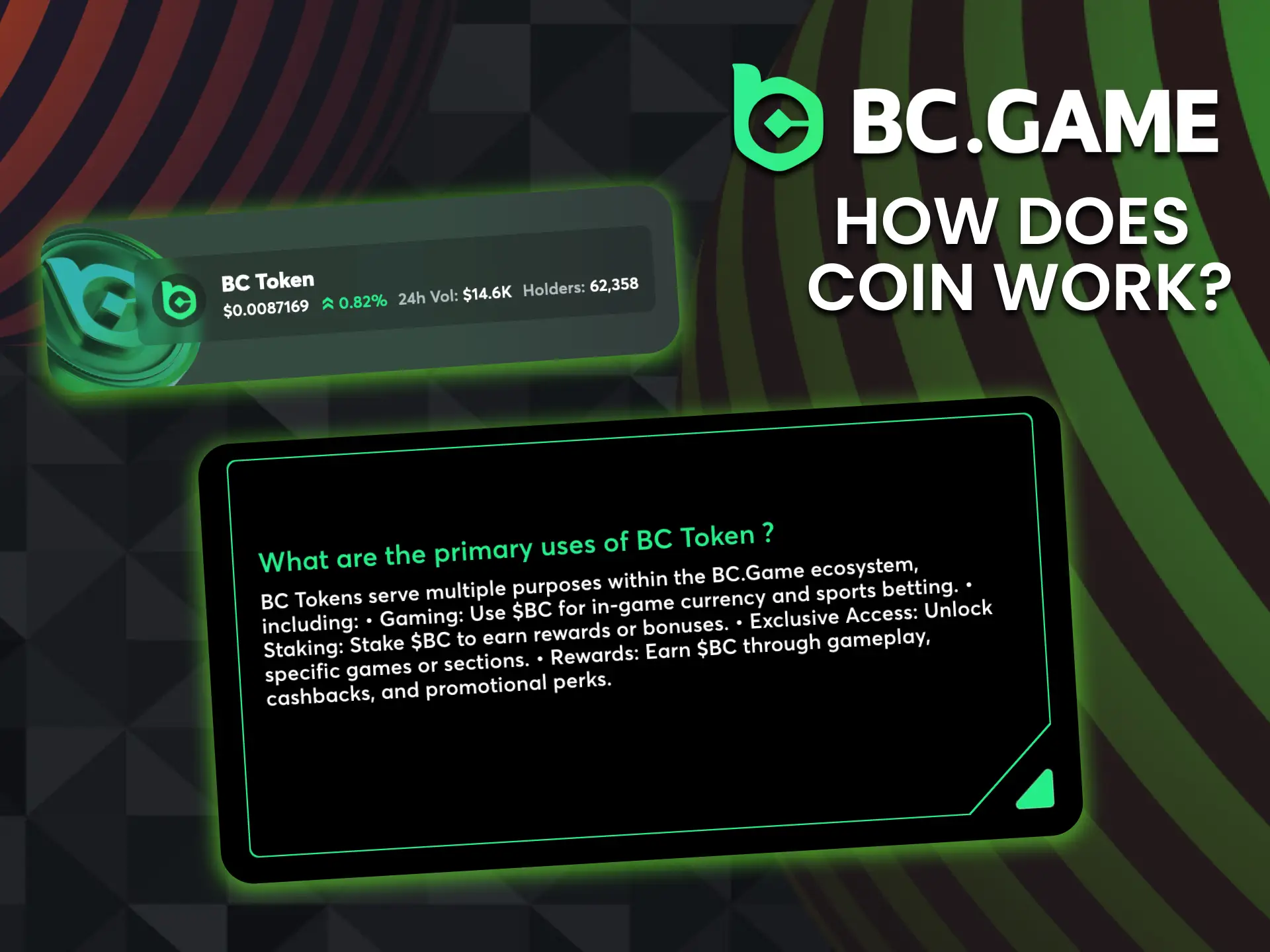 BC Game Coin enables secure blockchain transactions, bonuses, and exclusive game access.