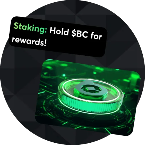Stake your BC at BC Game and earn steady daily rewards.